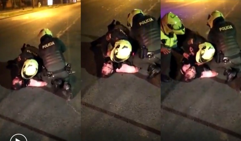 “Por favor, no más, me ahogo”: un hombre muere bajo custodia policial en Colombia